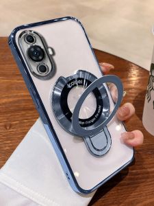 Magnetic Stand Huawei Nova11 Phone Case Transparent Anti-Fall Protection for Men And Women Luxury Creative Silicone Shell Protective Cover
