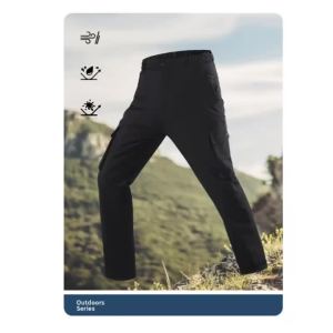 TRVLWEGO Summer Men Trekking Camping Thin Elastic Quick Drying Breathable Pants Outdoor Sports Cycling Fishing Fishing Trousers