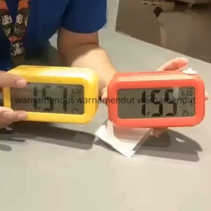 Jam Alarm Weker Digital LED Multifungsi Dengan Snooze Kalender Suhu & Lampu Tidur Design Compact & Stylish Aneka Warna 1301 WMO IF0537