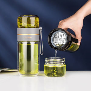 Shockproof Tea-Water Separating Glass Cup
