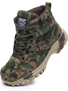 Northeast China Thickened Fleece Lined Winter Snow Boots Mens Outdoor Sports High Top Cotton Shoes Anti Snow Anti Slip Wear Resistant