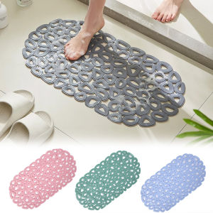 1Pcs PVC Non-slip Bathroom Mat Quick Dry Foot Massage Waterproof Shower Mat with Suction Cup Soft And Comfortable bathtub Mat