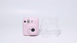 SDJZT Cho Fujifilm Instax Mini 12 máy ảnh trong suốt trường hợp bảo vệ Carry bag bìa với dây đeo vai lưu trữ túi
