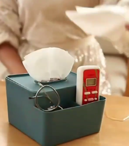 Tempat Tisu 2in1 Serbaguna Kotak Penyimpanan 3 Tempat