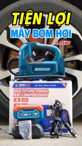 Máy Bơm Hơi Chạy Pin BOSHUN BS-BH120 – 120 PSI 21V Dùng Cho Ô Tô Xe Máy Xe Đạp – Đa Năng Nhỏ Gọn Dễ Dùng
