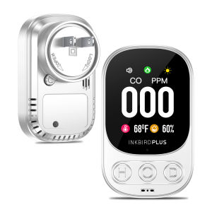 INKBIRD Upgraded Carbon Monoxide Detector 3-in-1  Plug in Wall CO Detector with Indicator Visual and Audible Alarm