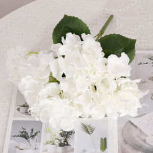 5 Heads Big Hydrangea Silk Flowers Hydrangea Artificial Flowers Fake Bouquet Flower Arrangements for Home Wedding Decor