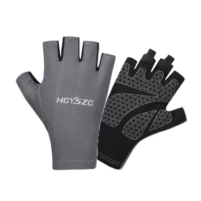 Summer Cycling Gloves Fitness Women Men Gym Fishing Half-Finger Breathable Mesh Thin Non-slip Yoga Elastic Sport Bicycle Gloves