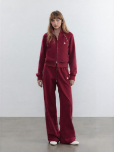 Contrast Color Casual Sport Suit Set 2-Piece