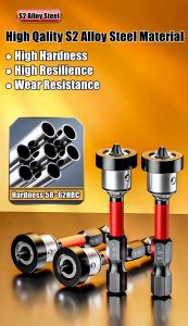 Magnetic Positioning Screwdriver Bits Drywall Screw Bit 50mm Gypsum Board Plasterboard Screws Locating Batch Head Drilling Tools