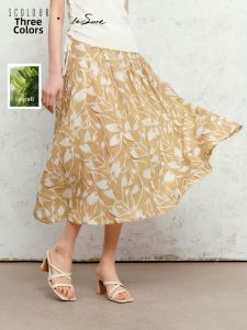 3COLOUR·S | Linen A-Line Long Skirt