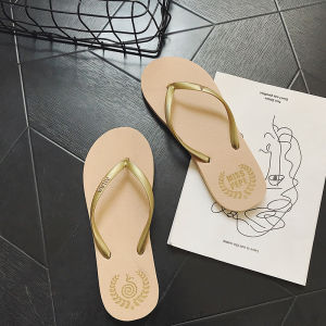 Flip Flops Womens Summer Fashion New Outdoor Seaside Couple Beach Shoes Soft Flat Bottom Minimalist Non-Slip Flip-Flops Sandals