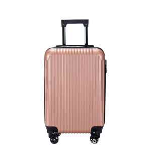 20-Inch Student Luggage Suitcase with Password Lock And Universal Wheels Childrens Carry-On Bag Polyester Stripe Pattern Male Female