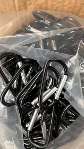 Carabiner isi 10PCS Tipe D Gantungan Kunci Aluminium Alloy shape Karabiner Gantungan Kunci