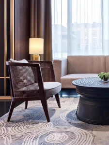 Scandinavian Style Wicker Chair for Small Living Room Single Adult Backrest Ideal for Balcony Table Chair Combination Retro Casual Seat