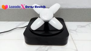 Lampu 4 Baling Mini Fan Blade Led Light Bulb E27 Tj-359 28 Watt 28W
