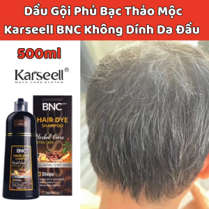 Dầu gội phủ bạc Karseell BNC Không Dính Da Đầu Phủ Bạc Hiệu Quả – 500mlPhủ bạc đến tận chân tóc chỉ sau 1 lần gội.