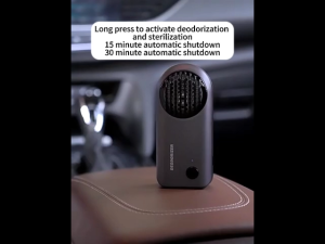 O₃ Car Air Purifier Mini Filterless Odor Eliminator Ozone Deodorizer Wireless Reactive Oxygen Air Purifier