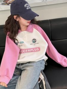 ฤดูใบไม้ผลิ ฤดูใบไม้ร่วง เด็กผู้หญิง เสื้อฮู้ด กางเกง ชุดเลี้ยวแขนยาว ปกเสื้อ เสื้อผ้าเด็ก ลำลอง ทันสมัย ชุดทูพีซสําหรับปี 2024