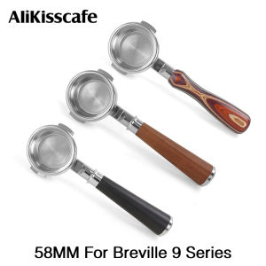 58MM Bottomless Portafilter For Breville BES920 980 990 Stainless Steel Espresso Machine Coffee Accessories Barista Tools