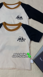 Baju Budak Lelaki 1-8Y Kids Boy Tshirt Clothes Toddler Cotton Panda Shirt Baju Baby Boy Baju Raya Jalan Merdeka