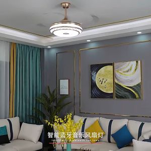 2IN1 Lampu Kipas Angin Gantung Plafon Ruang Tamu Minimalis Led 3 Warna