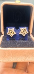 Đôi Bông Tai Nữ Sao 05 Cánh Đẹp Đính Đá Moissanite - Lokalo - Mang Y Vàng Thậ.t - Dễ Phối Thời Trang - Hàng Xuất Khẩu - Khuyên Tai Mạ Vàng 22622u100 edit3.5.23