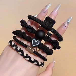 Retro Black Hair Ties for Women Simple Elegance Fashionable Hair Bands Headwear Stylish Hair Bands Korean Style Winter New Arrival