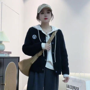 Áo Len Dệt Kim Dài Tay Màu Trơn Phong Cách Hàn Quốc Thời Trang Thiết Kế Đơn Nút Mùa Xuân Mới Giảm Tuổi Tác Đa Năng Áo Sơ Mi Nữ