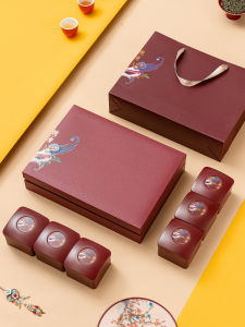 Chinese Style Tea Leaf Packaging Box Empty Gift Box for Black Tea Green Tea Big Red Robe Oolong Tea Square Iron Tin Canister