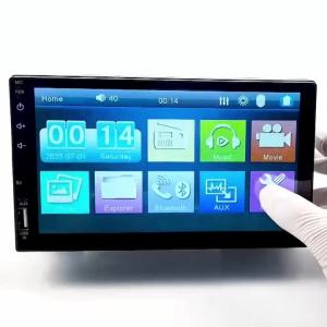 Hippcron Màn Hình Cảm Ứng 7 Inch 1 DIN Máy Nghe Nhạc Đa Phương Tiện Trên Ô Tô Có Đài FM Nguồn ISO Aux USB Bluetooth Mirror Link Autoradio