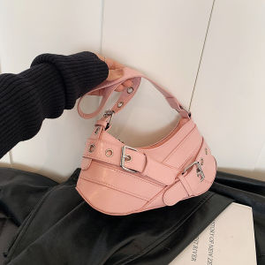 Fashionable Soft Leather Womens Bag 2025 New Style Underarm French Bread Bag Single Shoulder Bag Trendy Handbag