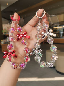 Durable Handmade Short Mobile Phone Lanyard Starfish Beads Pendant Universal Phone Case Drop Resistant Colorful round Beads Decoration