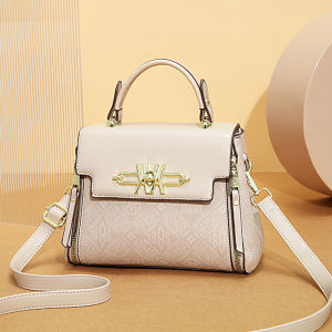 Fashionable Leather Handbag Womens Large Capacity Shoulder Crossbody Bag Stylish Print Midlife Mom Trendy New 2025 Model