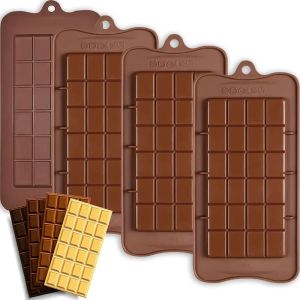 Khuôn Làm Sôcôla Silicon Dễ Tháo Không Dính Không Chứa BPA Dùng Cho Fondant Cà Phê Thanh Protein Thanh Năng Lượng Dụng Cụ Làm Quà Tặng Thủ Công