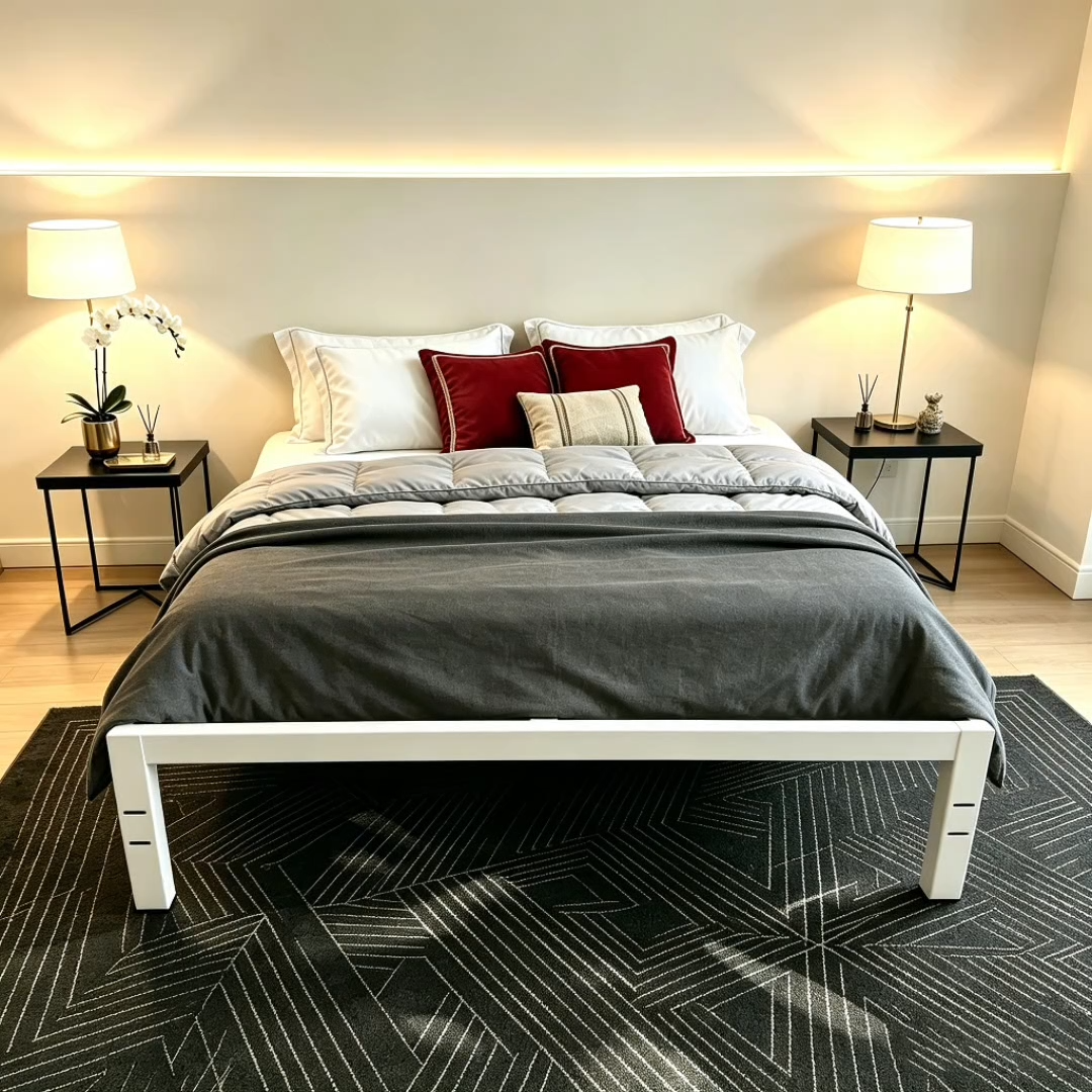 Bed frame bed iron bed queen iron bed metal bed frame Queen Size 150cm inches double iron frame bed 150 cm King size 190 cm
