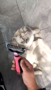 Cat Dog Comb Pet Grooming Hair Fur Removal Massage Cleaning  Tool Deshedding Removal Flea Brush Sisir Bulu Sikat Kucing