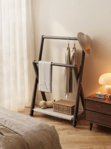 ZHUSHANXIA | Folding Home Wooden Coat Rack