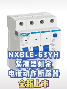 CHINT NXBLE-63YH 1P+N 2P 3P 3P+N 4P 30MA 50ma Small Size RCBO Residual Current Circuit Breaker With Overload Protection 16A 25A 63A