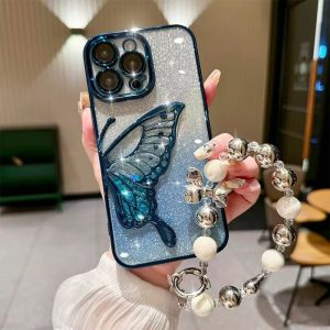 Phone Case For OPPO Reno 14F 14 13F 13 12F 12 11F 11 10 Pro 5G Soft Shockproof Back Cover Butterfly Flowing Glitter