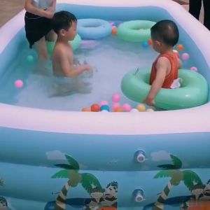 สระน้ำเป่าลม 3 ชั้น พร้อมที่สูบลมไฟฟ้า 1.5 เมตร 2.0 เมตร 3.0 เมตร