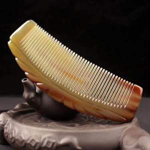 หวีเขาจามรี(มีซี่ถี่/ซี่ห่าง) เพื่อสุขภาพผมที่ดี ลดการเกิดไฟฟ้าสถิตย์และชี้ฟู ลดการขาดหลุดร่วง ของแท้