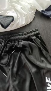 Summer fashion black fashion brand mens T-shirt suit loose round collar with casual jacket pants