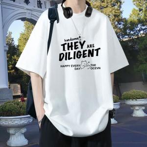 Áo Thun Cotton Tay Ngắn Màu Trắng 100% Cho Nam Mùa Hè Phong Cách Mỹ Rộng Rãi Cho Học Sinh Và Cặp Đôi in Họa Tiết Hoạt Hình Thoáng Khí