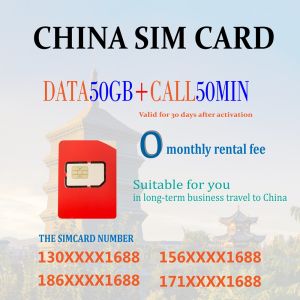 Unicom Free Monthly Rent for Business Travel China SIM Card
