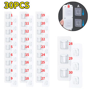 50PCS/30PCS/20PCS/10PCS/5PCS - Non drilling adhesive hook multifunctional auxiliary hook - suitable for glass windows home kitc