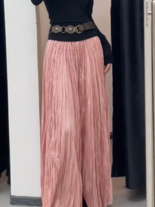 MANMI | Korean Style Pink Age-Defying A-Line Skirt