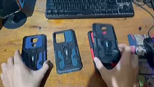 Case HP Untuk Infinix Hot 40i New Casing Hp Kickstand Armor Belt Clip Terbaru