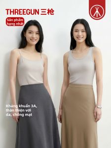 THREEGUN | Áo ba lỗ cotton nguyên chất Three Gun mùa hè cho nữ Áo sơ mi cotton thoáng khí mỏng rộng rãi kháng khuẩn chống bụi mịn màng thoải mái