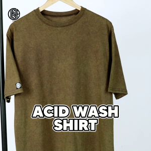 COLLAB by Inspi Acid Wash Tshirt for Men and Woman Retro Vintage Tailored Fit Plain Trendy Tops Collection Menswear Washed Streetstyle Shirts